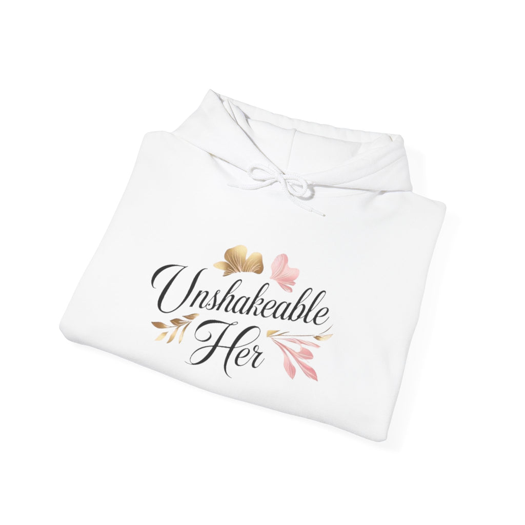 Unshakeable Her Hoodie – Inspirational Floral Women’s Pullover