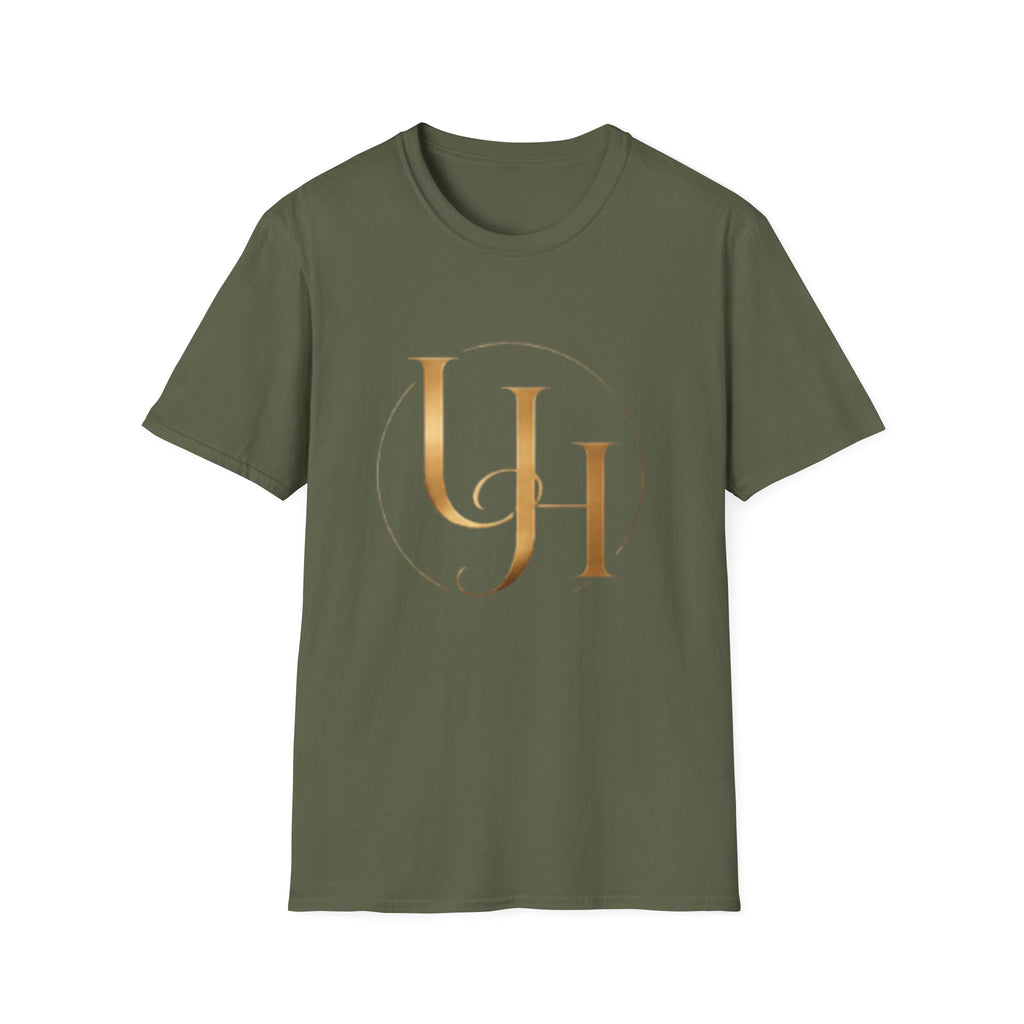 UH Monogram T-Shirt — Elegant Gold Initials Tee