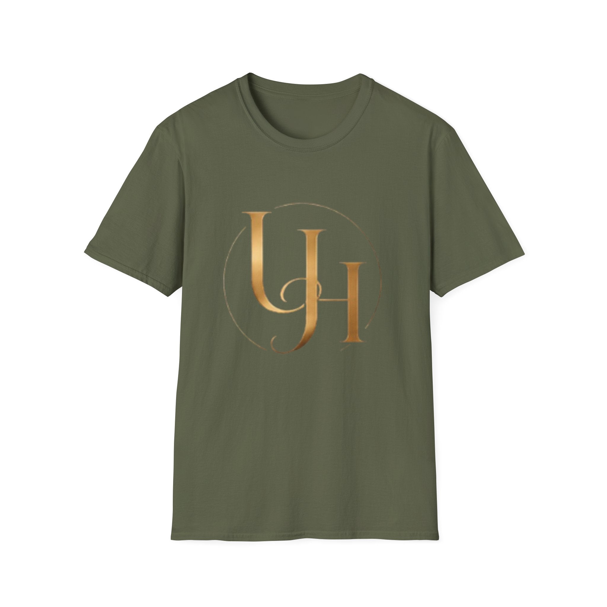 UH Monogram T-Shirt — Elegant Gold Initials Tee