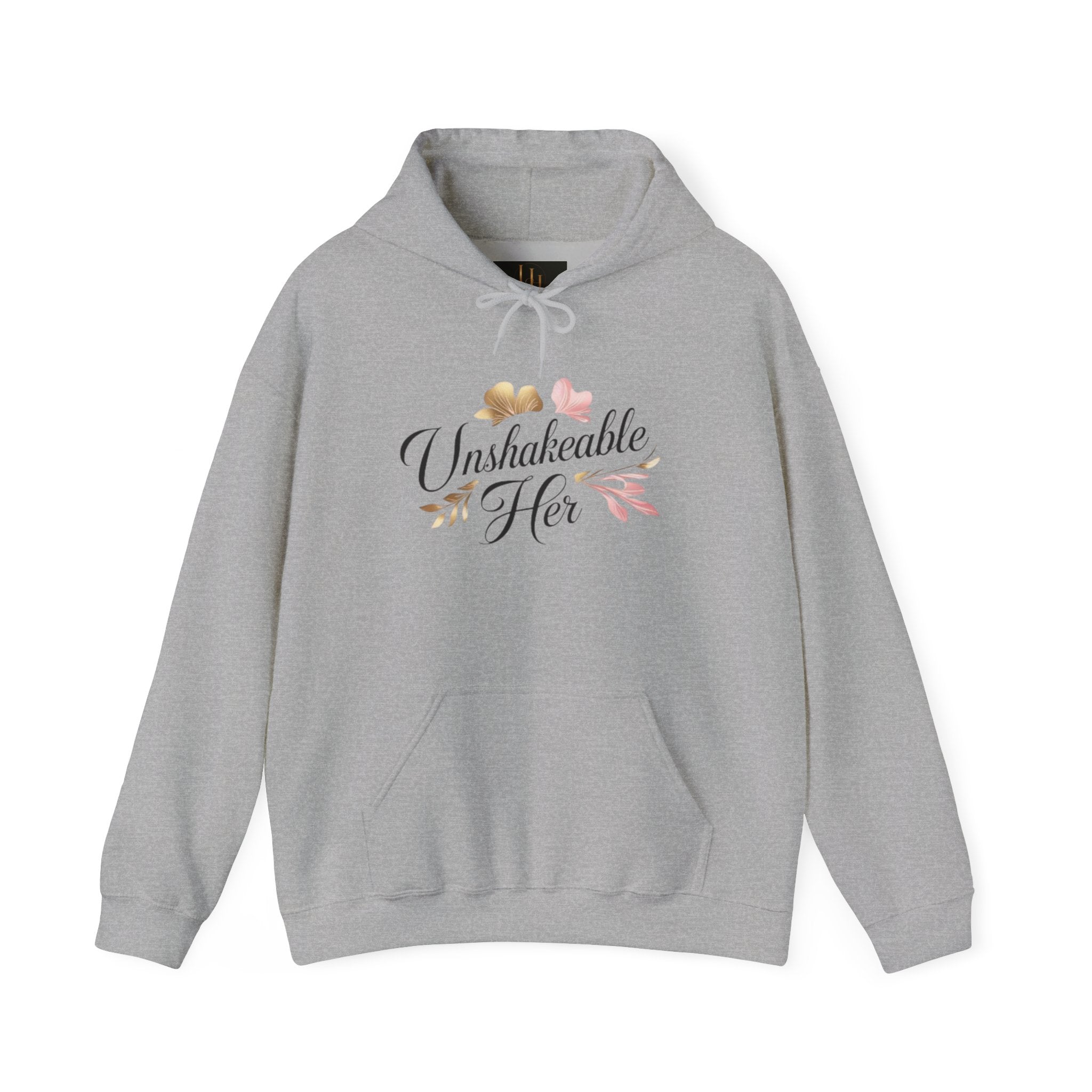 Unshakeable Her Hoodie – Inspirational Floral Women’s Pullover