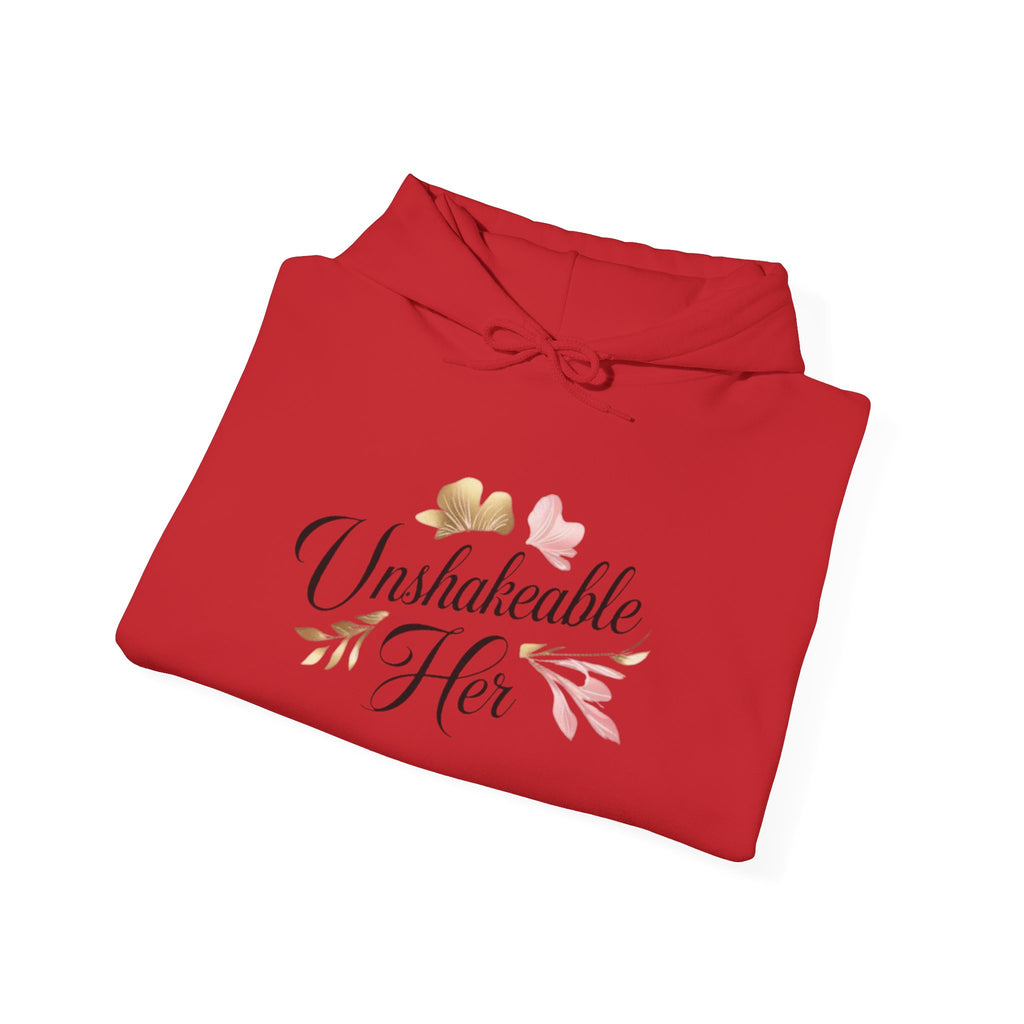 Unshakeable Her Hoodie – Inspirational Floral Women’s Pullover