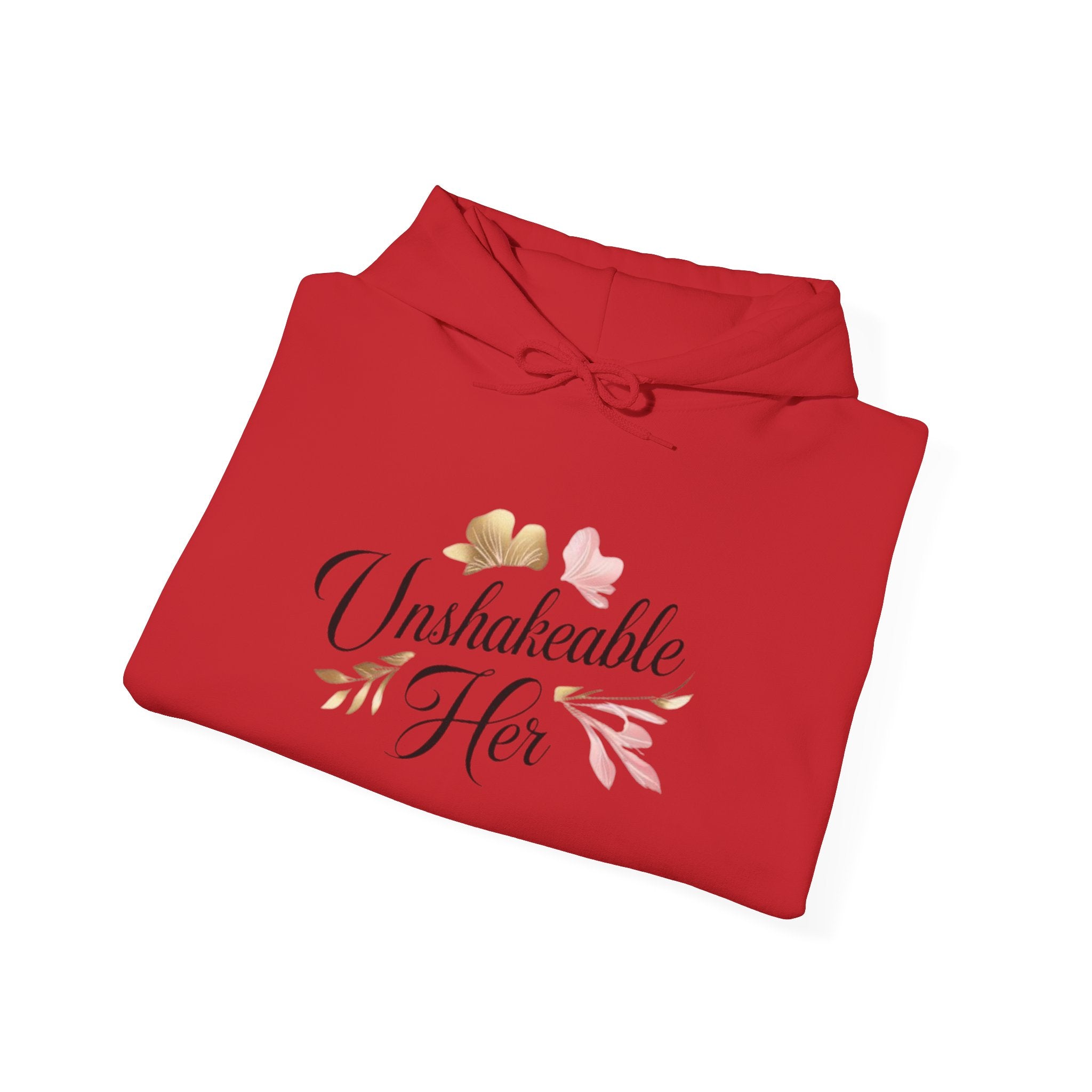 Unshakeable Her Hoodie – Inspirational Floral Women’s Pullover