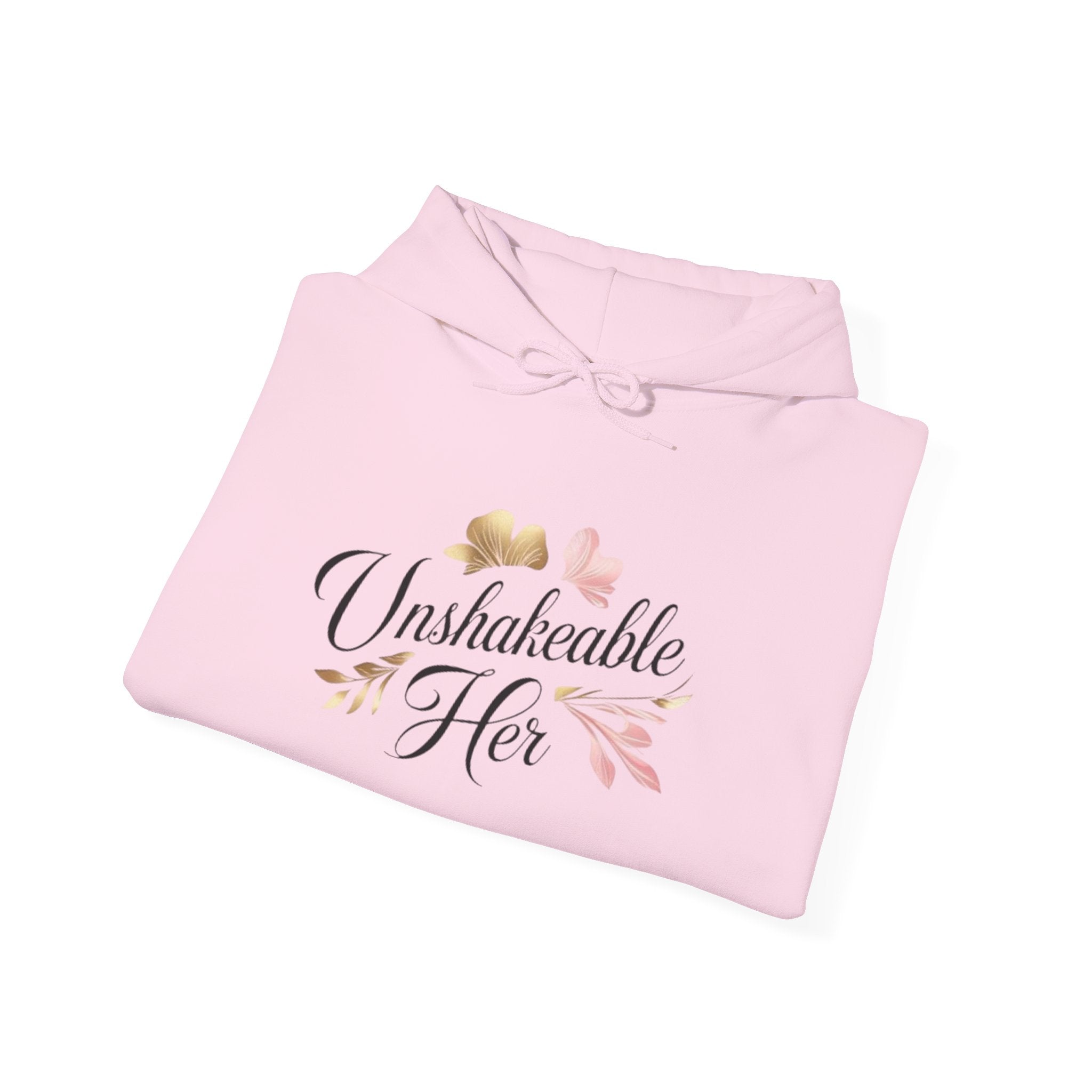 Unshakeable Her Hoodie – Inspirational Floral Women’s Pullover