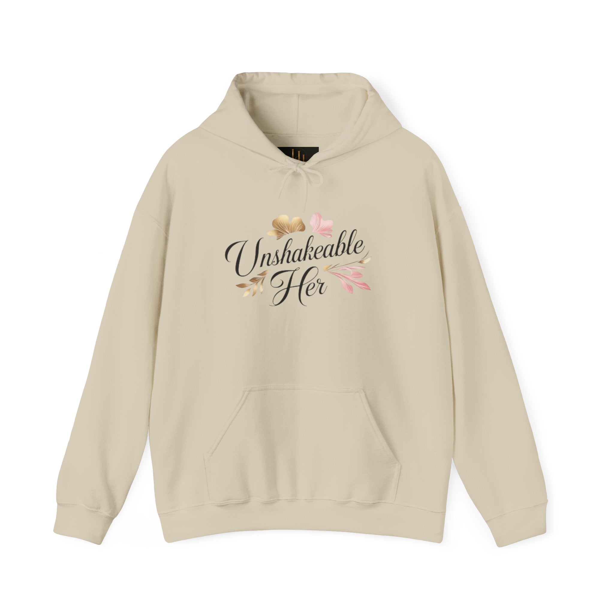 Unshakeable Her Hoodie – Inspirational Floral Women’s Pullover