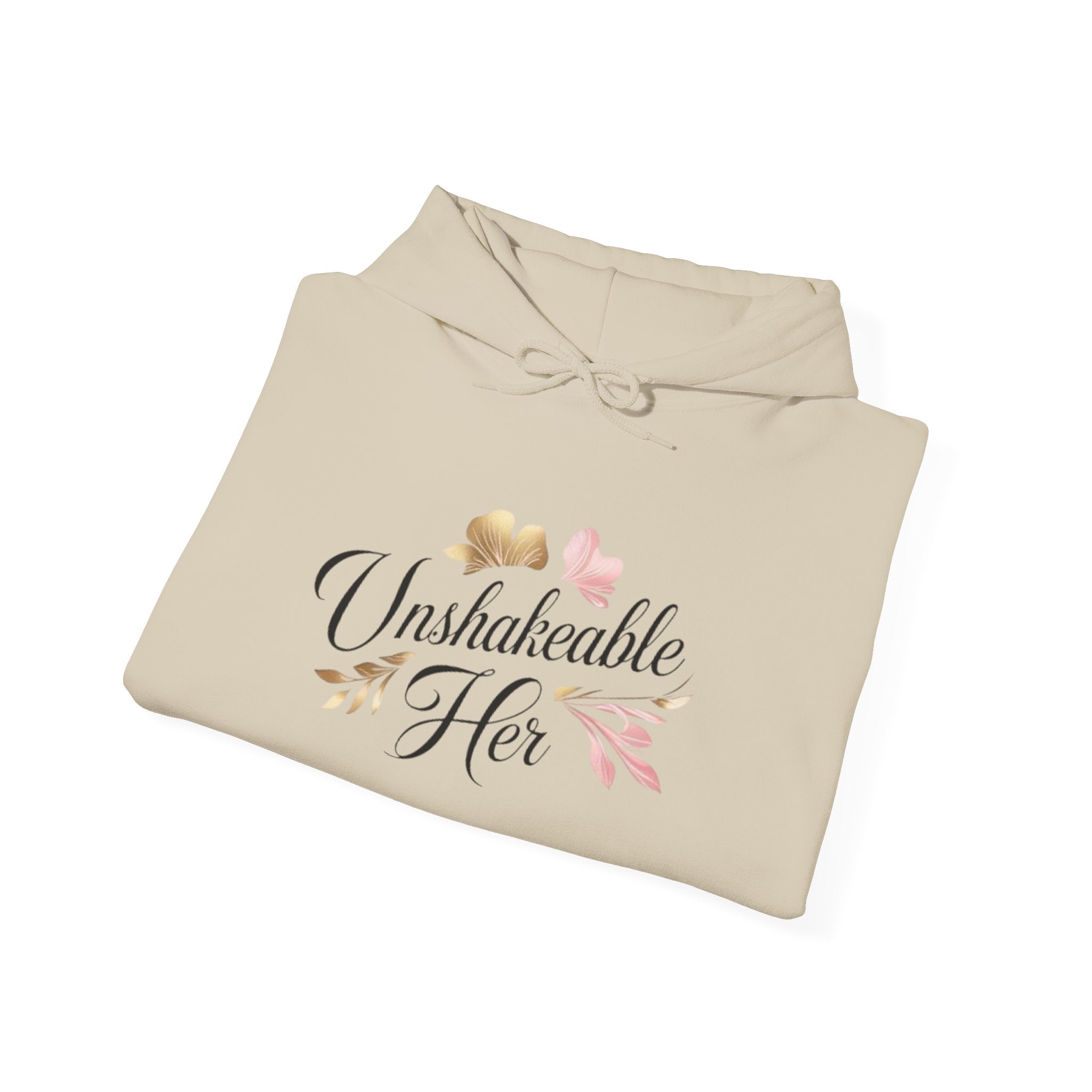 Unshakeable Her Hoodie – Inspirational Floral Women’s Pullover