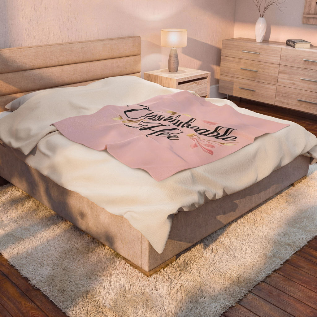 Unshakeable Her Velveteen Plush Blanket — Inspirational Feminine Throw