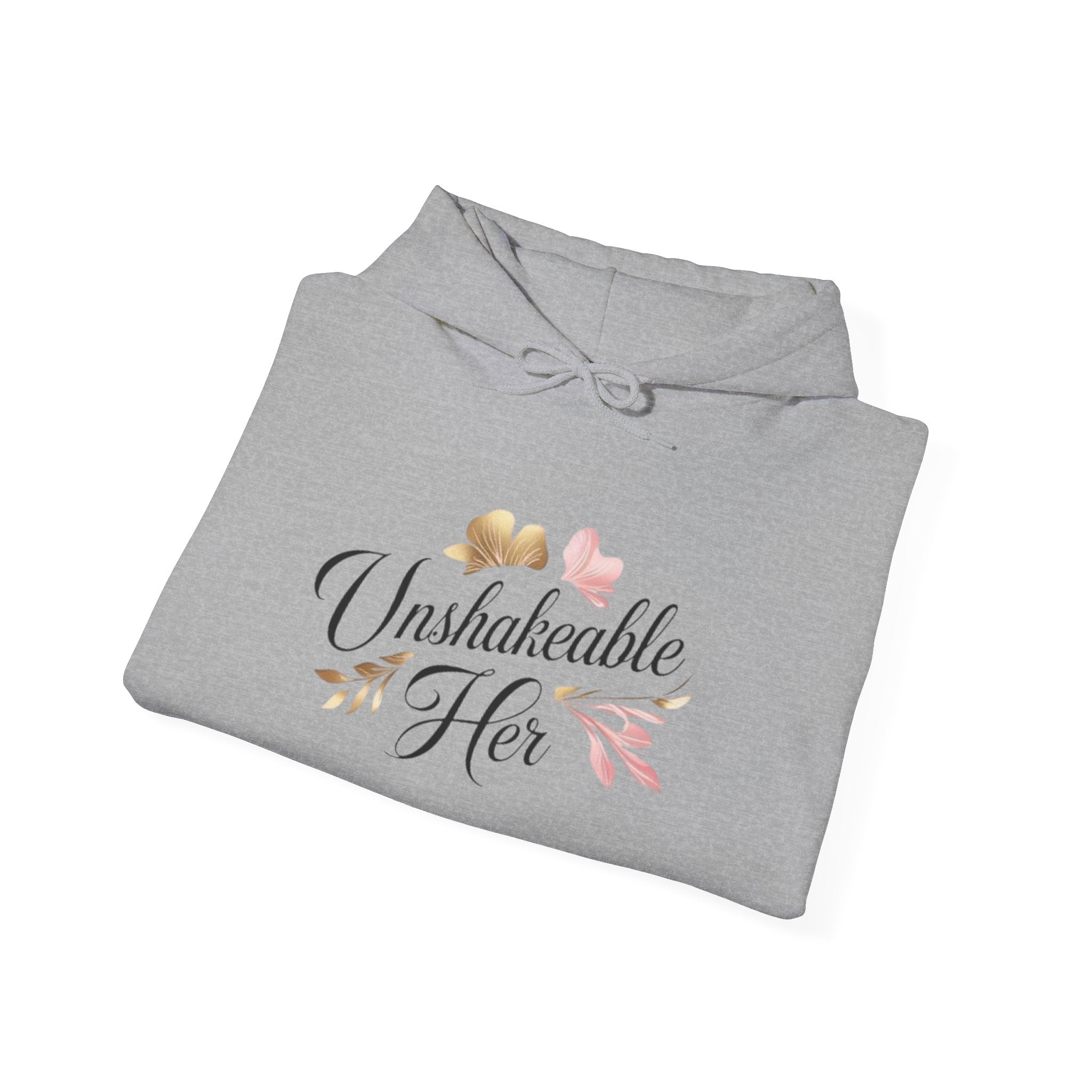 Unshakeable Her Hoodie – Inspirational Floral Women’s Pullover