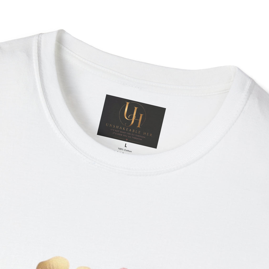 Unshakeable Her T-Shirt | Feminine Script Floral Design