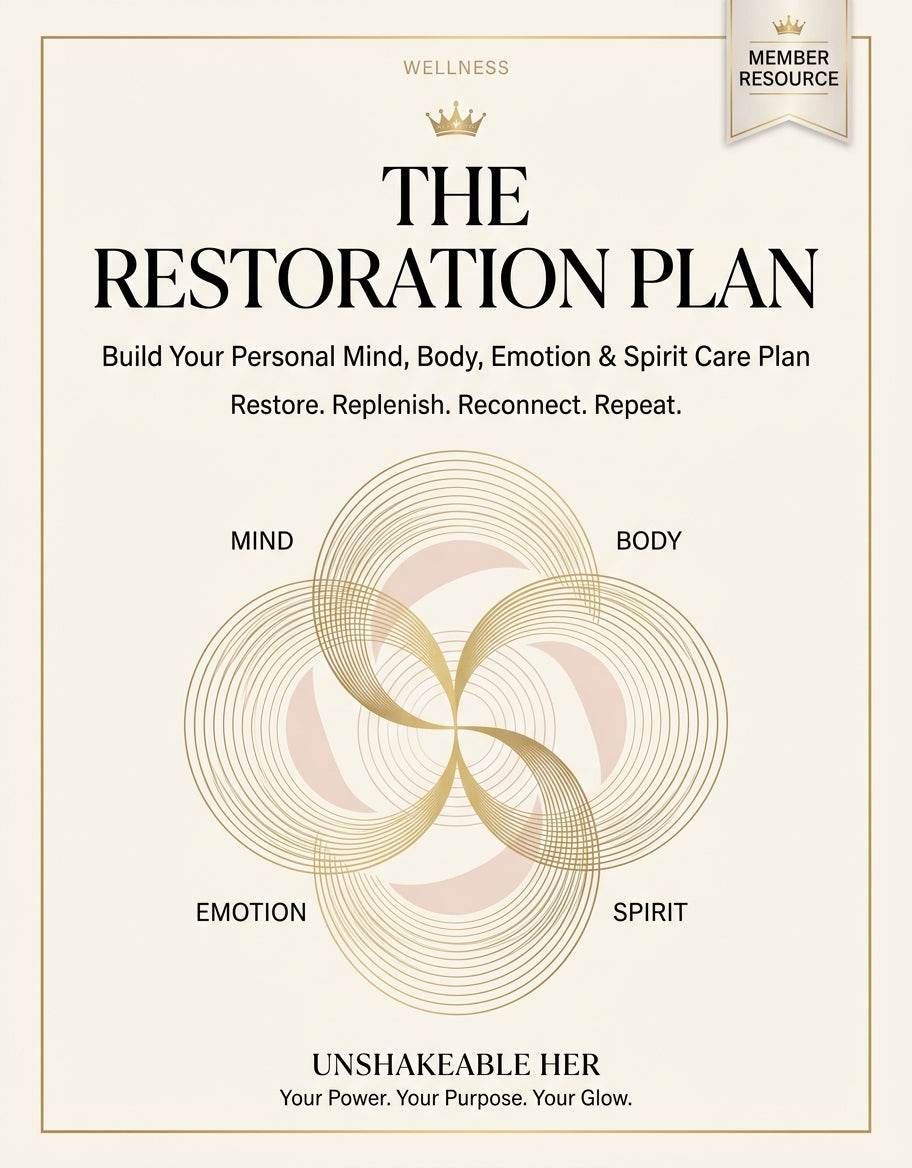 The Restoration Plan. Build Your Personal Mind, Body, Emotion & Spirit Care Plan